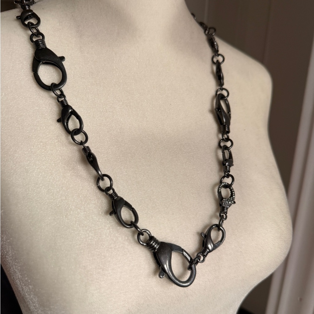 MarlaWynne Black Chain Lobster Claw Necklace New